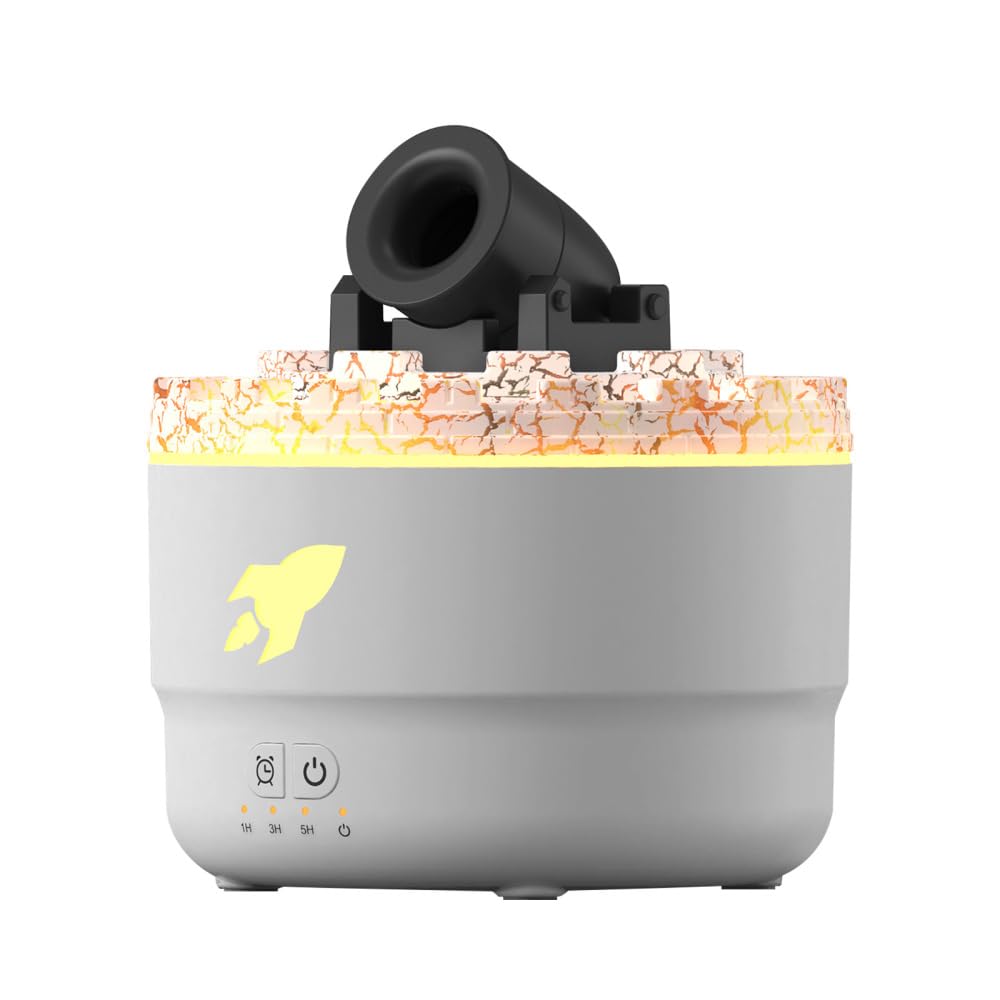 Photo 1 of DONGKER Cannon Aroma Humidifier,280ml Turret Aromatherapy Humidifier 2 Mist Mode with Colorful LED Lights Waterless Auto Shut Off Diffuser for Indoor