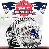OMG-LIFE New England Patriots Super Bowl LIII Ring, NFL 2018-2019 Championship Replica Rings Size 9-13 (9)