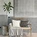 Kevin Textile Pack of 2, Decor Home Deluxe Soft Plush Merino Style Grey Faux Fur Throw Pillow Cover Cushion Case for Bedroom Sofa Chair 18 x 18 Inch 45 x 45 Cm