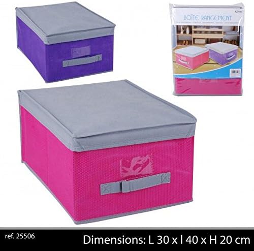 Caja de almacenaje 30 x 40 x 20 color rosa 1 pieza: Amazon.es: Hogar