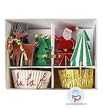 Meri Meri Very Merry Santa, Reindeer & Christmas Trees Cupcake Kit