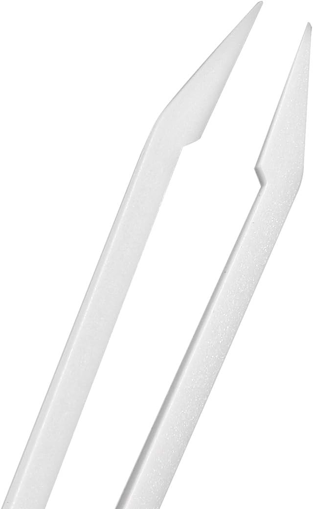 Sourcingmap Plastic Anti-Static Tweezers, Precision Slant Point Tip for Jewelry Craft DIY Beauty Electronics Repair Tools White 93302 - Image 5