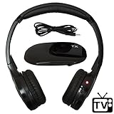 Wireless TV Headphones [No Latency] Hearing Aid - RF FM Stereo, 3.5mm Jack Dual Channel AUTOTAIN CLOUD