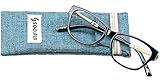 SOOLALA Womens Lightweight TR90 Cateye Stylish Prescription Frame Reading Glasses