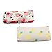 Lovely Fruit Canvas Pencil Bag Holder Pen Case Stationery Makeup Cosmetic Pouch Bag with Zipper (Set of 2, Pineapple & Watermelon)