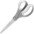 Fiskars 01-004761J Softgrip Scissors Straight Stainless Steel, 8 Inch,Gray