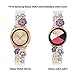 V-MORO Strap Compatible with Galaxy Watch Active2 40mm 44mm Bands Rose Gold Women 20mm Fashion Flower Genuine Leather Band Replacement for Samsung Galaxy Watch Active 2 40mm 44mm/Galaxy Watch 42mm