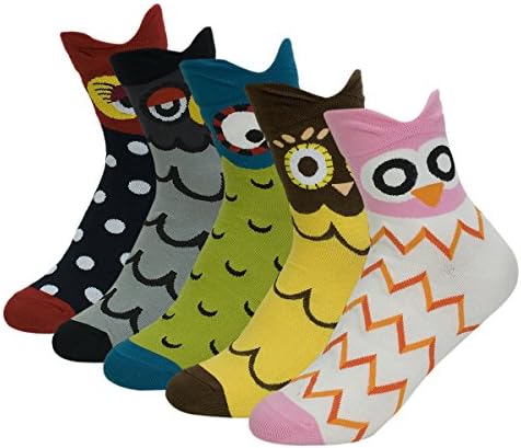 Haley Clothes Girls Novelty Owl Design Casual Dress Socks (5 Pairs)