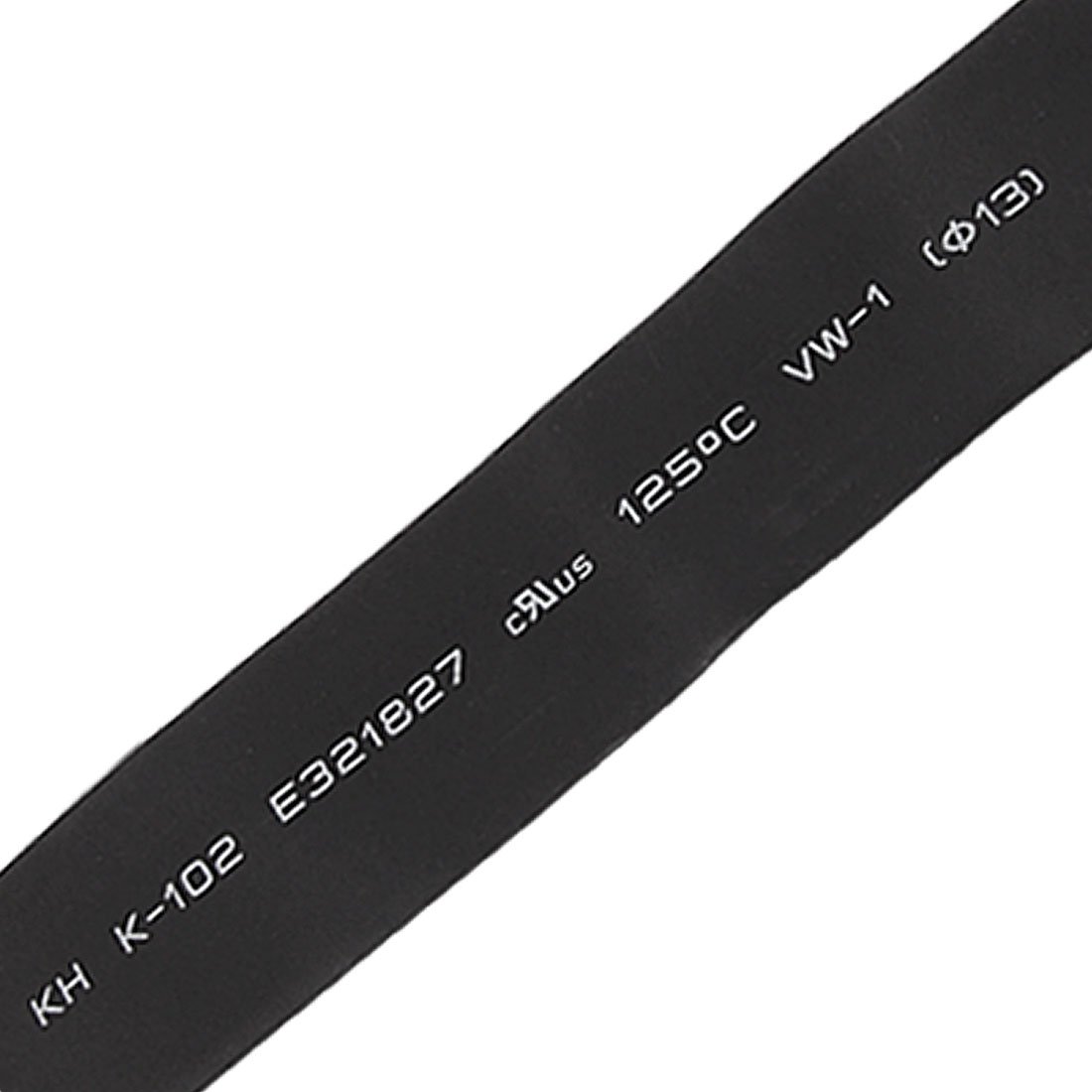 Sourcingmap Black 13mm Diameter Polyolefin 2:1 Halogen-Free Heat Shrink Tubing 1M