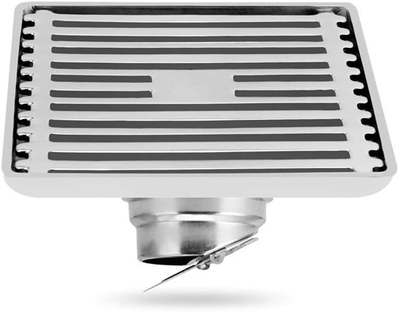 Floor Drain Durable (12 X 12 X 4cm)Anti-odor Floor Drain - Stainless Steel Shower Drain For For Bathroom Shower Room Toilet Laundry Garden Outdoor, Detachable Anti-clogging Design Speed up Drainage