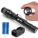 HeCloud 2 Pack Tactical Rechargeable T6 LED Flashlight Torch with 18650 Battery and Charger
