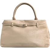 Base’ic Women’s Suede Tote Bag with Gold Hardware – Trendy Slouchy Shoulder Hobo Satchel Handbag Work Purse Travel Gift