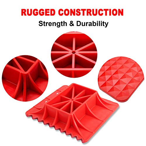 Anumit Off-Road Base Compatible for Lifting Jack PP Pad, Serrated Edge Base to Alleviate Jack Hoisting Sinkage On Sand, Snow, Mud, and Other Soft Ground
