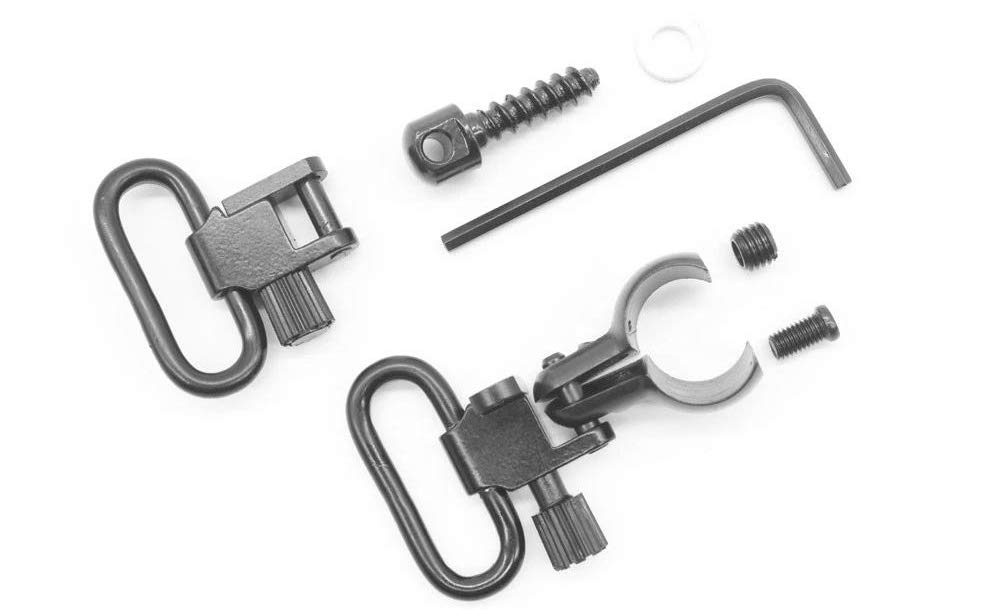 Trirock 1.0'' Rifle Quick Detachable Sling Swivels Mount Kit of Lever Action, Tube Magazine Rifles Split Band fits Marlin .357 magnum Carbines