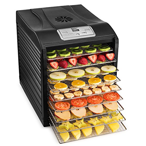 MAGIC MILL PRO XL Food Dehydrator, 9 Stainless Steel Drying Racks, 8