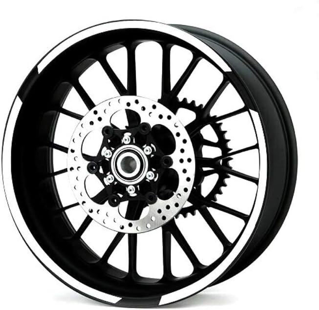 Motorcycle Scooter Moped ATV Quad Bike Car Van White Wheel tyre Alloy Rim Sticker Decal Strip 7mm x 600cm for All Rims - Image 5