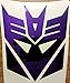 Transformers Chrome Purple Decepticon Logo Vinyl Decal