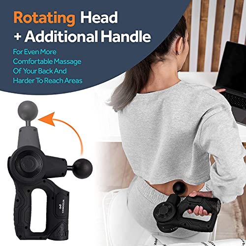 CHIROGUN Premium Massage Gun Deep Tissue 17 Heads, 2 Massage Balls