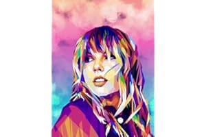 Modern Merch Diamond Art for Adults Celebrity Music Pop Art, 5D Diamond Painting Kit for Adults, DIY Wall Decor Cross Stitch Kits Gem Art, Round Drill 12x16