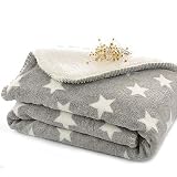 Dog Puppy Blanket Double Layer Micro Fleece Plush Pet Cat Warm Bed Cover Cushion Mat, 30 x 40 Inches, Grey, M