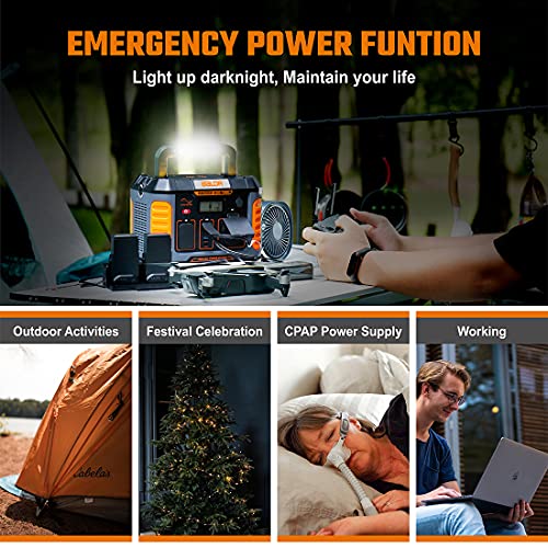 Baldr Portable Power Station 330W, 288Wh Emergency Backup Lithium Battery, Solar Generator with
