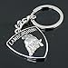 3D Lamborghini Metal Keychain Silver