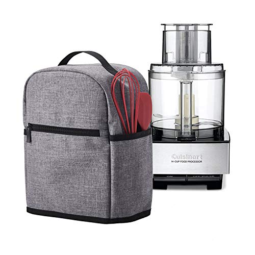 VOSDANS Food Processor Cover with Zipper & Open Pockets Kitchen