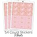 Pink and Gold Sweet 16 Birthday Party Mini Chocolate Candy Bar Wrappers, Pink Sweet Sixteen Party Favor Stickers - 42 Count
