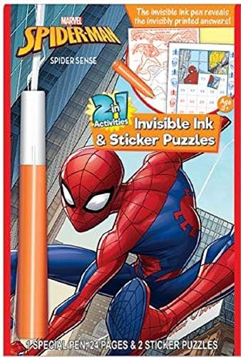 Lee Publications The Amazing Spider-Man 2in1 Invisible Ink and Stickers Puzzle