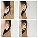 Jane Stone Fashion Resin Square Colorful Faux Druzy Stone Black Stud Earrings for Women and Teens(E0630-Black)