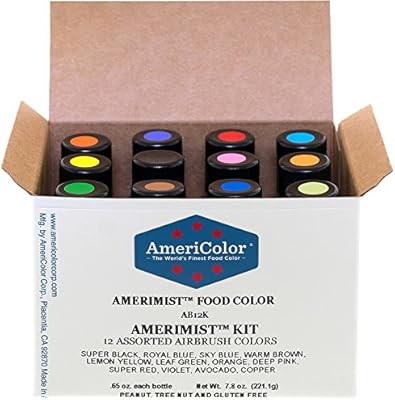Food Coloring Americolor Amerimist Airbrush Kit 12 65 Ounc