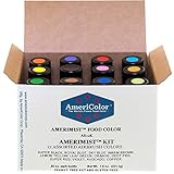 Food Coloring AmeriColor AmeriMist Airbrush Kit, 12 .65 Ounce Bottles