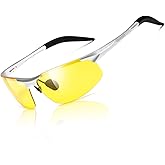 aisswzber Mens Sports Polarized Sunglasses Driving Metal Frame UV Protection Sunglasses For Men 8177