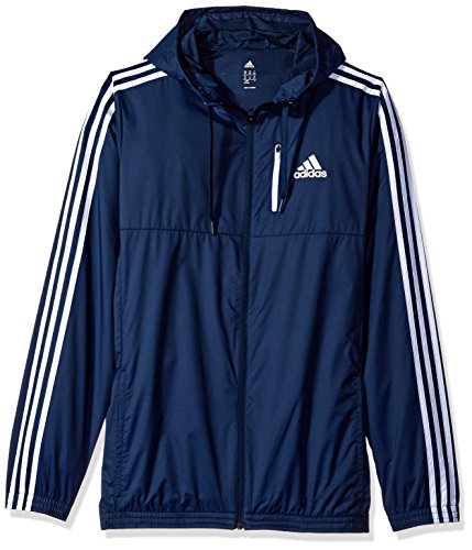 adidas Men's Athletics Essential Woven Jacket (Extended Sizes), Collegiate Navy/White, XX-Large/Tall