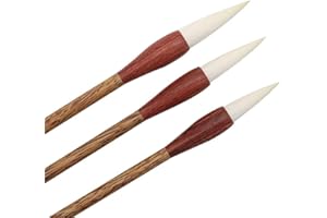 Wancetang Chinese Calligraphy sumi Brush Set for Calligraphy Paintings/Writing Brush(Jian Hao, Large, Medium and Small Size)-Set of 3