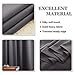 PONY DANCE Blackout Window Curtains - Short Gray Thermal Insulated Drapes Back Tab/Rod Pocket Room Darkening Panels Energy Saving for Bedroom/Bathroom, 42 W x 54 L, Grey, 1 Pair