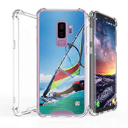 Galaxy S9 Plus Case, AquaFlex transparent Clear Hybrid Bumper Case Cover Samsung Galaxy S9 Plus (Parasailing)