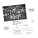 Hadley Designs 50 Blank Chalkboard RSVP Cards, Postcards-No Envelopes Needed, Perfect for Weddings, Showers, Birthdays & Parties