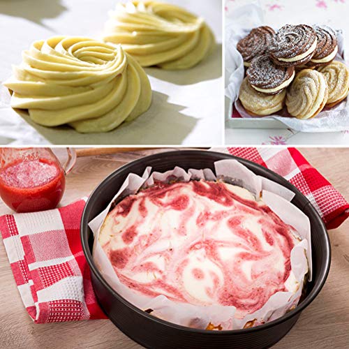 100 PCS Parchment Paper, 12 Inch Round Baking Paper Liners, Unbleached Barbecue Paper Baking Sheets for Cooking, Steaming, Baking Cakes, Cookies, Pastries, Dutch Oven, Air Fryer, Tart Pan and BBQ - Thumbnail 6