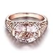 BEUU Gemstone Ring Rose Gold Rings For Women Jewelry Ring Women'S Fashion Gold Earring Silver Wedding All Sizes