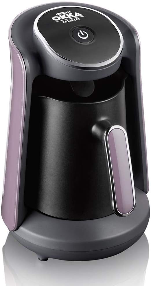 Arzum OkkaMinio OK004-D Turkish Coffee Maker with Overflow Protection 1-4 Cup (300 ml) 480 W Black/Purple (Award Winning Design)