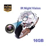2018 16GB Watch Camera HD 1080P Infared Night Vision Mini Camera Wrist Smart