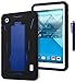 One Touch Pop 7 Case, Bastex Heavy Duty Hybrid Kickstand Tablet Case - Black Silicone Cover Hard Blue Kickstand Case for Alcatel One Touch Pop 7 p310a 7" tablet {Includes Stylus}