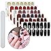 6 Sheets Full Nail Wraps Art Polish Stickers Decal Strips Adhesive False Nail Design Manicure Set with 1Pc Nail Buffers Files for Women Girls