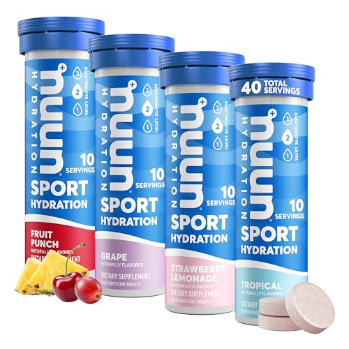 Nuun Sport: Electrolyte Drink Tablets, Juice Box Mixed Box, 4 Tubes (40 Servings), 10 Count ...