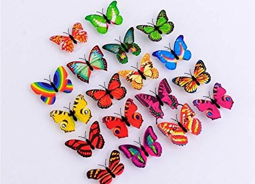 Safeinu Colorful Butterfly Night Light,Decorative Light-12PCS