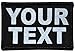 Custom Reflective Patch - 2 x 3 inch Custom Text Patch - Black