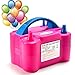 AGPtEK Electric Air Balloon Pump with Built-in Tying Tool, 110V 600W Pink and White Portable Dual Nozzle Inflator/Blower for Party Decoration-with Tying Tool on Handle