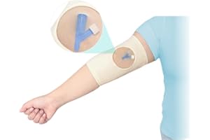 Mistuki Picc Line Sleeve Picc Line Covers for Upper Arm Picc Medical Caps Cast Protector with Mesh Viewing Window for Women Men Soft and Breathable (M)