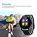 Excelvan K88H Bluetooth Smart Watch Fitness Tracker (Pedometer, Heart Rate Monitor, Call/SMS Reminder, Sleep Monitorfor Android IPhone), Black